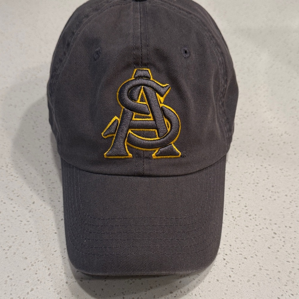 Gray Baseball Cap with Gold Embroidery